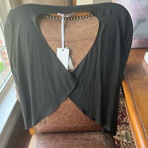NWT Grace Karin Black Sheer Overlay & 3/4 Slit Sleeves (E3)
